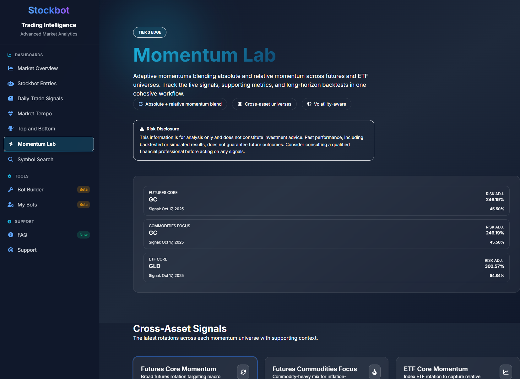 Momentum Lab screenshot